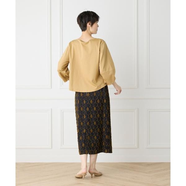 セブンアイディコンセプト（7ID concept）/《大きいサイズ》スーピマコットンボリューム袖カットソー