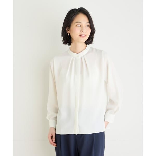 セブンアイディコンセプト（7ID concept）/スタンドカラーブラウス