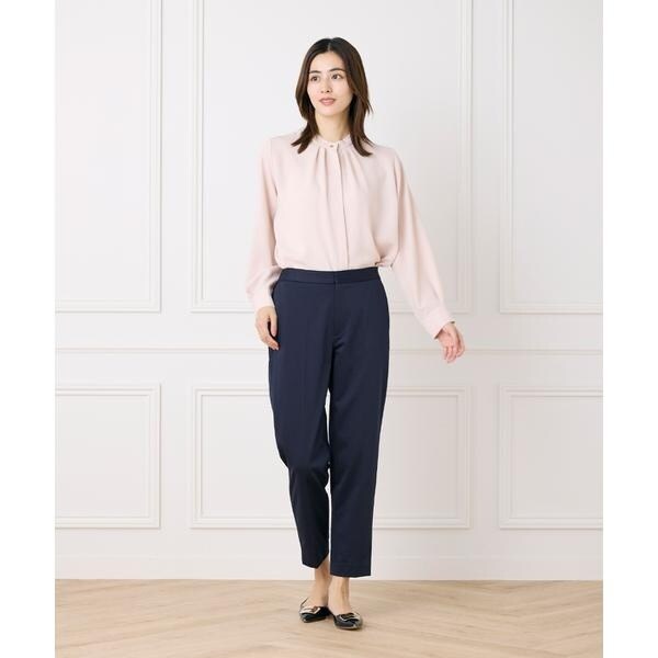 セブンアイディコンセプト（7ID concept）/《大きいサイズ》スタンドカラーブラウス