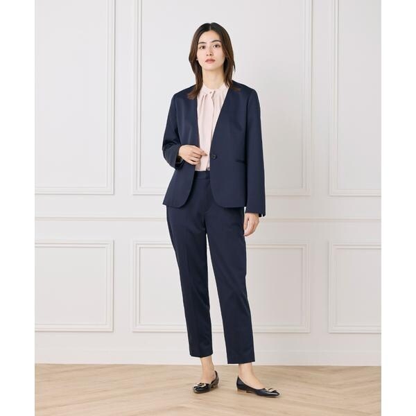 セブンアイディコンセプト（7ID concept）/《大きいサイズ》スタンドカラーブラウス