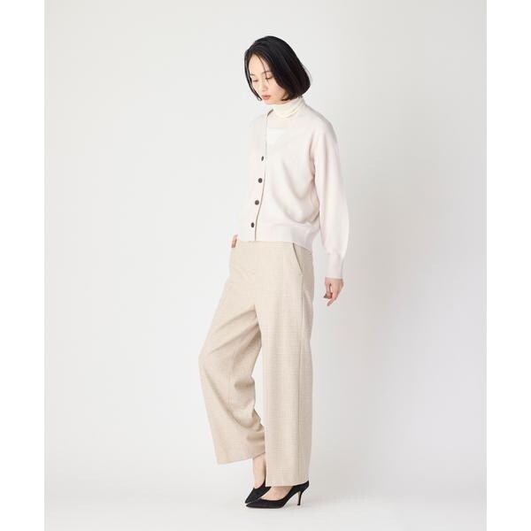 セブンアイディコンセプト（7ID concept）/《大きいサイズ》千鳥チェックストレートパンツ