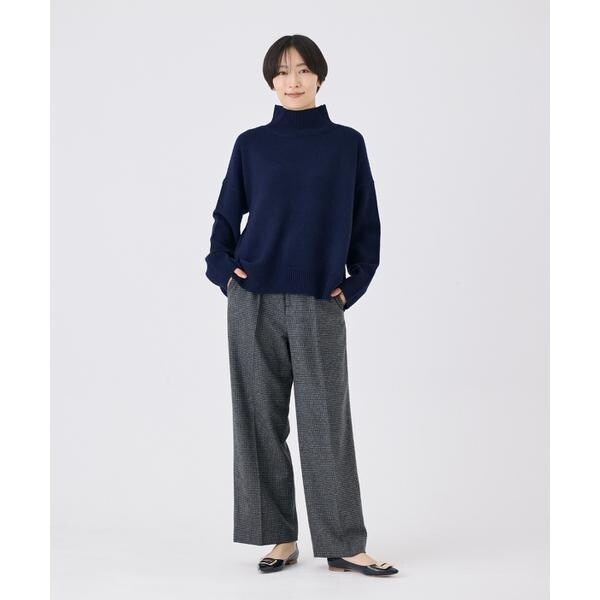 セブンアイディコンセプト（7ID concept）/《大きいサイズ》千鳥チェックストレートパンツ