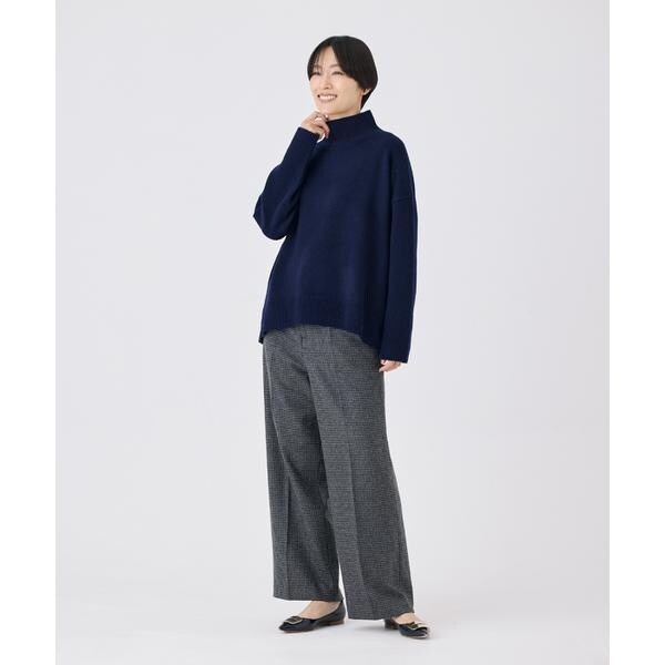 セブンアイディコンセプト（7ID concept）/《大きいサイズ》千鳥チェックストレートパンツ