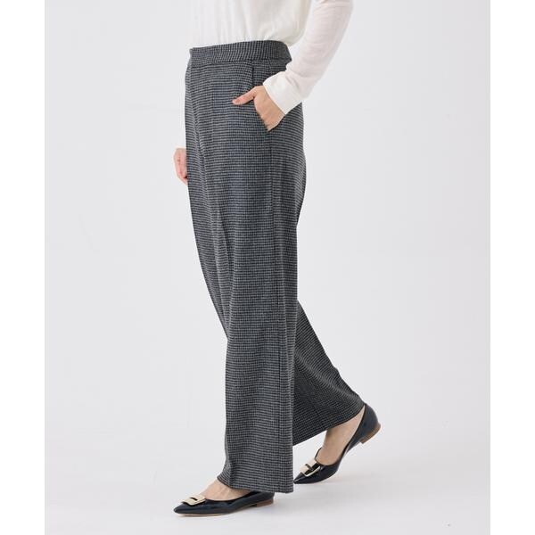 セブンアイディコンセプト（7ID concept）/《大きいサイズ》千鳥チェックストレートパンツ