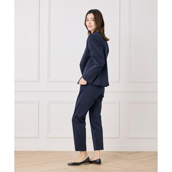 セブンアイディコンセプト（7ID concept）/《大きいサイズ》ノーカラーストレッチジャケット