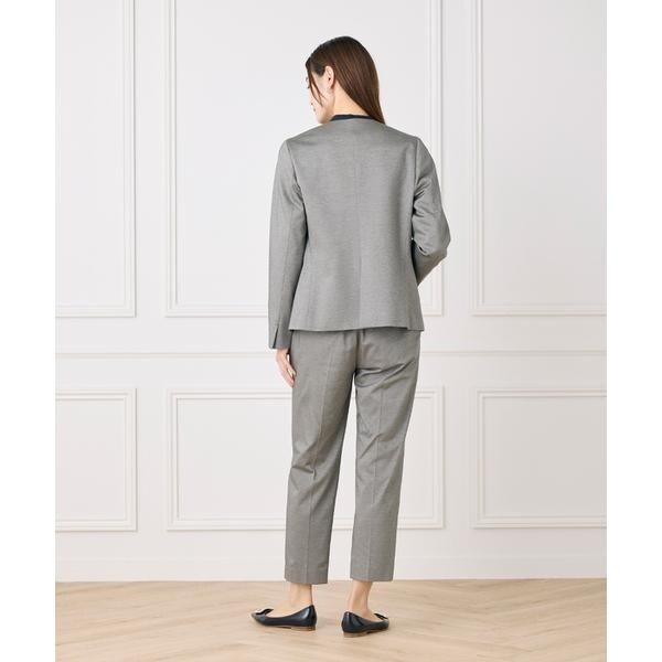 セブンアイディコンセプト（7ID concept）/《大きいサイズ》ノーカラーストレッチジャケット