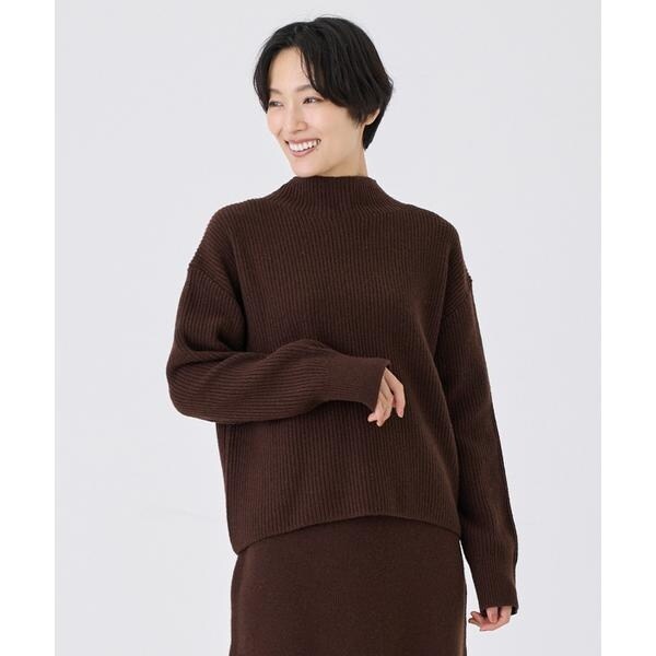 セブンアイディコンセプト（7ID concept）/《大きいサイズ》片畦モックネックニットの通販は