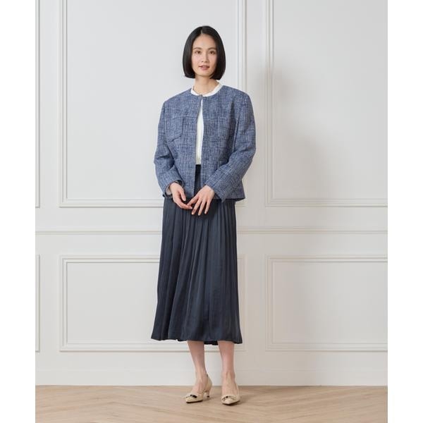 セブンアイディコンセプト（7ID concept）/《大きいサイズ》サテンギャザースカート