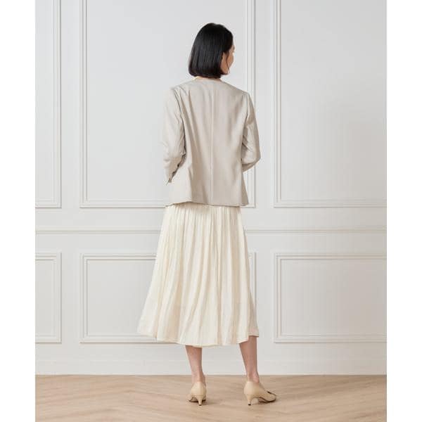 セブンアイディコンセプト（7ID concept）/《大きいサイズ》サテンギャザースカート