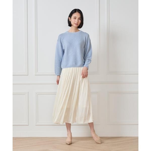 セブンアイディコンセプト（7ID concept）/《大きいサイズ》サテンギャザースカート