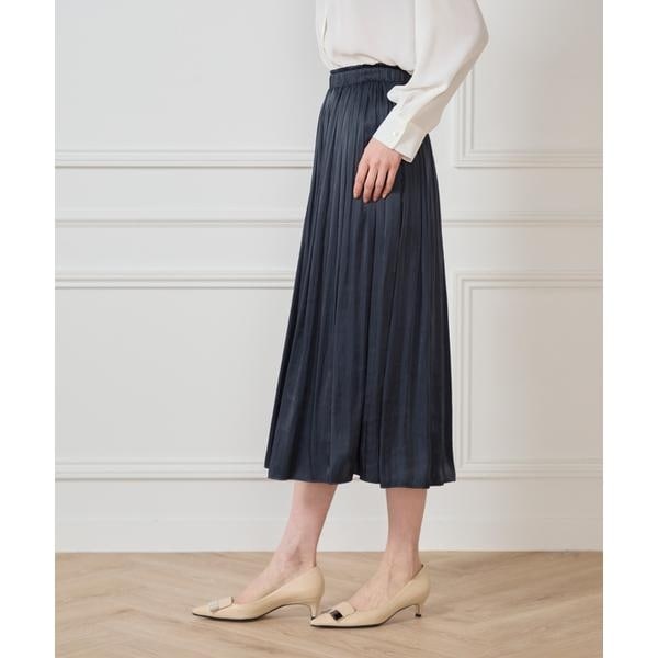 セブンアイディコンセプト（7ID concept）/《大きいサイズ》サテンギャザースカート