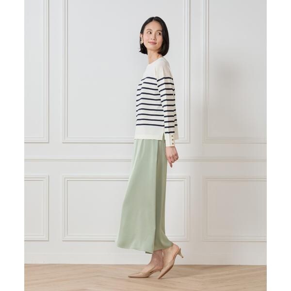 セブンアイディコンセプト（7ID concept）/《大きいサイズ》ボーダーニットプルオーバー