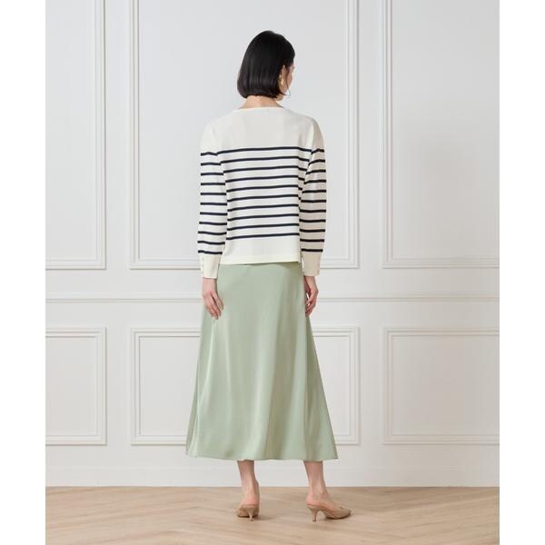 セブンアイディコンセプト（7ID concept）/《大きいサイズ》ボーダーニットプルオーバー