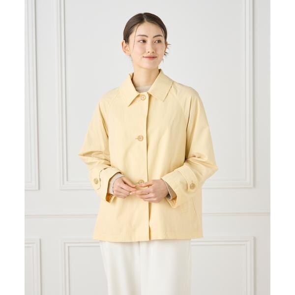 セブンアイディコンセプト（7ID concept）/《大きいサイズ》 ナイロンタッサーミドル丈ステンカラーコート