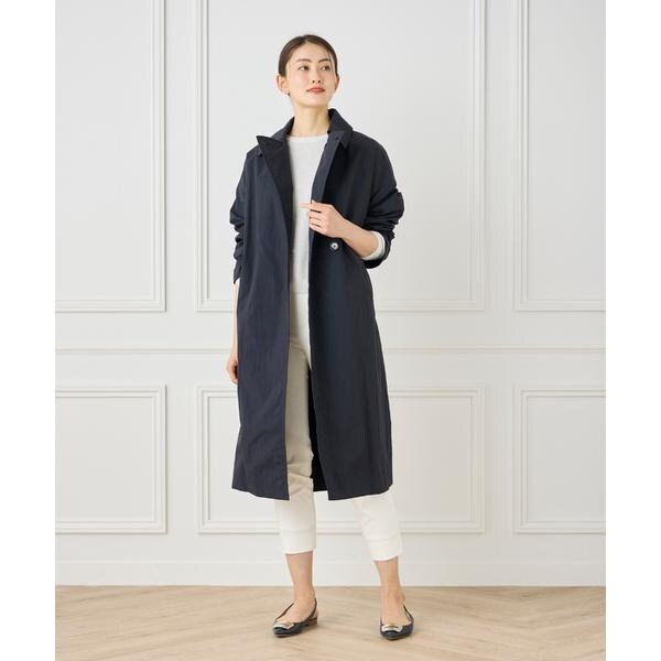 セブンアイディコンセプト（7ID concept）/《大きいサイズ》ナイロンタッサートレンチコート