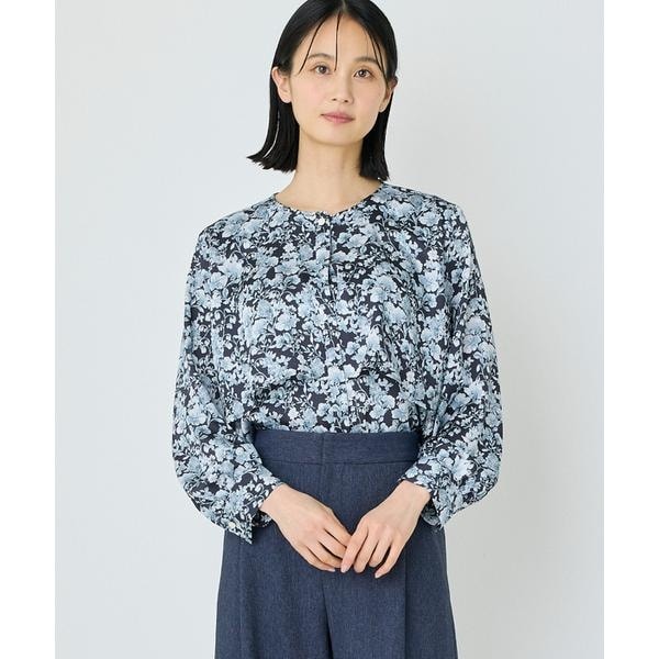 セブンアイディコンセプト（7ID concept）/《大きいサイズ》ケープディテールブラウス