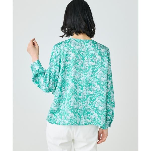 セブンアイディコンセプト（7ID concept）/《大きいサイズ》ケープディテールブラウス