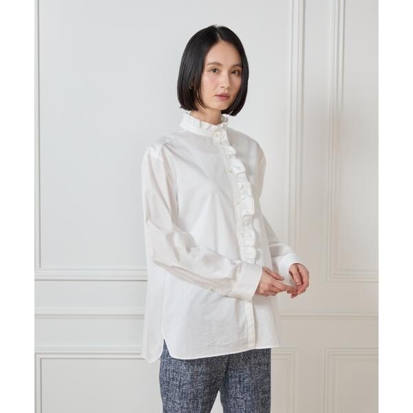 セブンアイディコンセプト（7ID concept）/《大きいサイズ》フリルシャツ