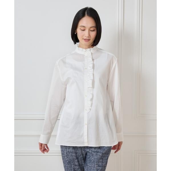 セブンアイディコンセプト（7ID concept）/《大きいサイズ》フリルシャツ