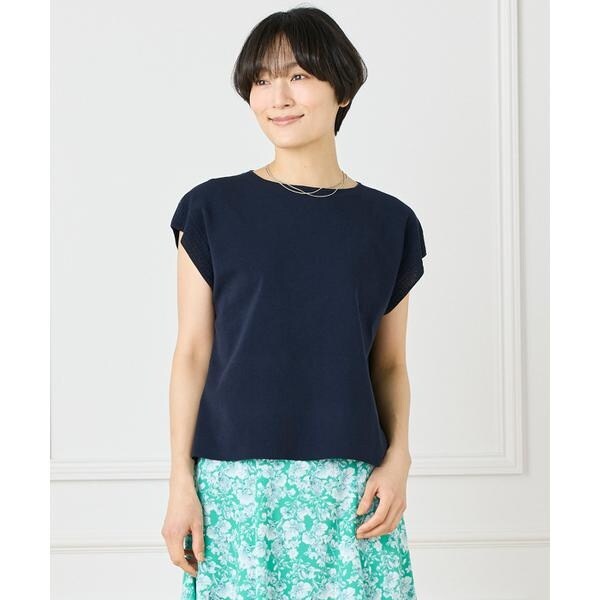 セブンアイディコンセプト（7ID concept）/《大きいサイズ》ノースリーブニットプルオーバー