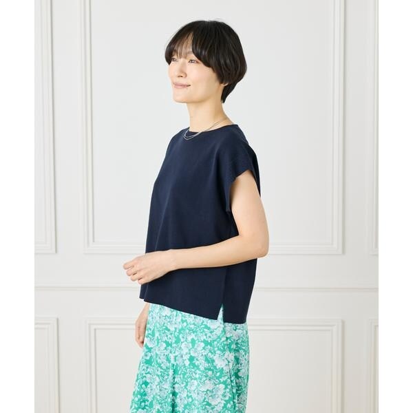 セブンアイディコンセプト（7ID concept）/《大きいサイズ》ノースリーブニットプルオーバー