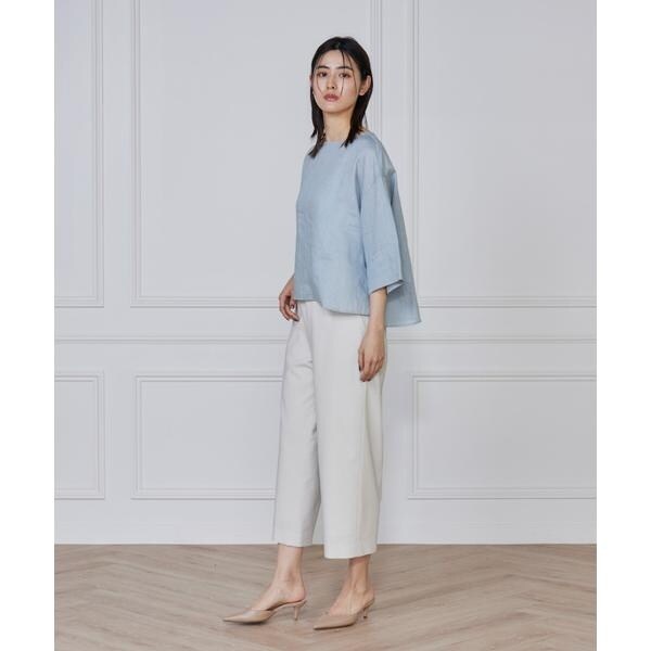 セブンアイディコンセプト（7ID concept）/《大きいサイズ》リネンワイドシルエットブラウス