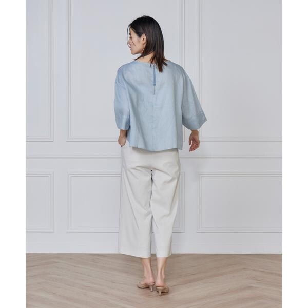 セブンアイディコンセプト（7ID concept）/《大きいサイズ》リネンワイドシルエットブラウス
