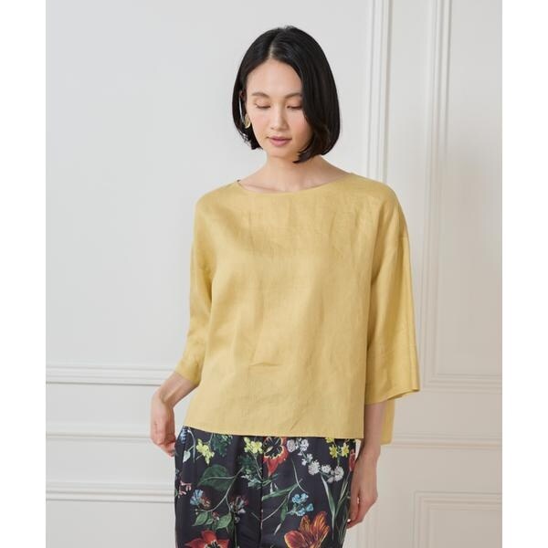 セブンアイディコンセプト（7ID concept）/《大きいサイズ》リネンワイドシルエットブラウス