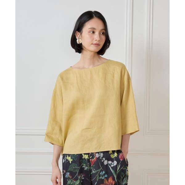 セブンアイディコンセプト（7ID concept）/《大きいサイズ》リネンワイドシルエットブラウス