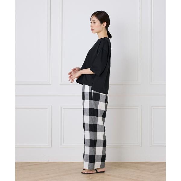 セブンアイディコンセプト（7ID concept）/《大きいサイズ》布帛コンビネーションTシャツ