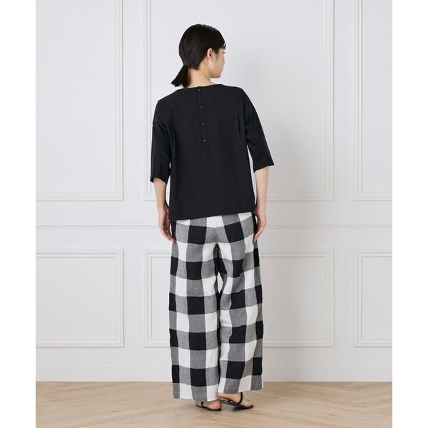 セブンアイディコンセプト（7ID concept）/《大きいサイズ》布帛コンビネーションTシャツ