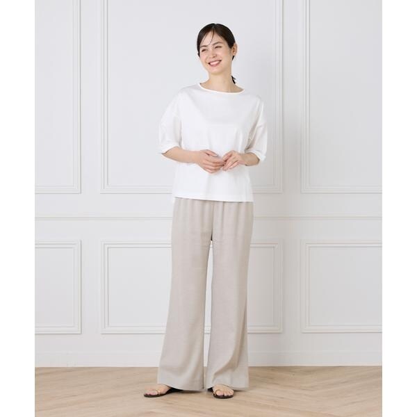 セブンアイディコンセプト（7ID concept）/《大きいサイズ》布帛コンビネーションTシャツ