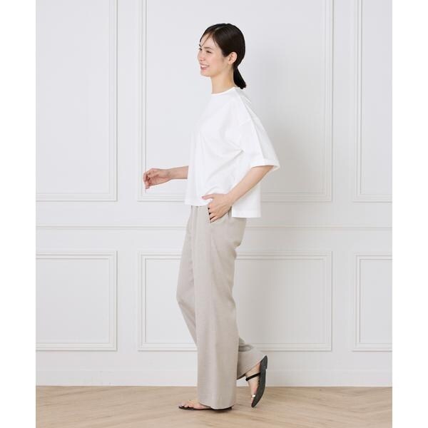 セブンアイディコンセプト（7ID concept）/《大きいサイズ》布帛コンビネーションTシャツ