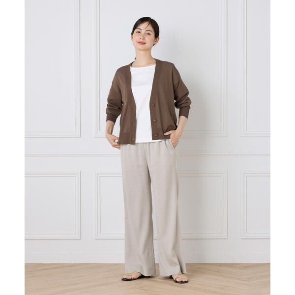 セブンアイディコンセプト（7ID concept）/《大きいサイズ》布帛コンビネーションTシャツ