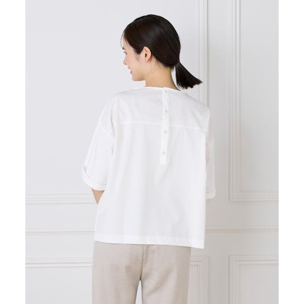 セブンアイディコンセプト（7ID concept）/《大きいサイズ》布帛コンビネーションTシャツ