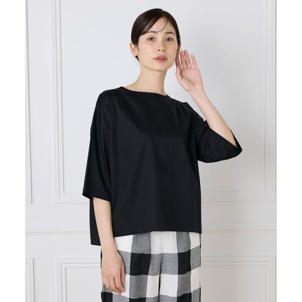 セブンアイディコンセプト（7ID concept）/《大きいサイズ》布帛コンビネーションTシャツ