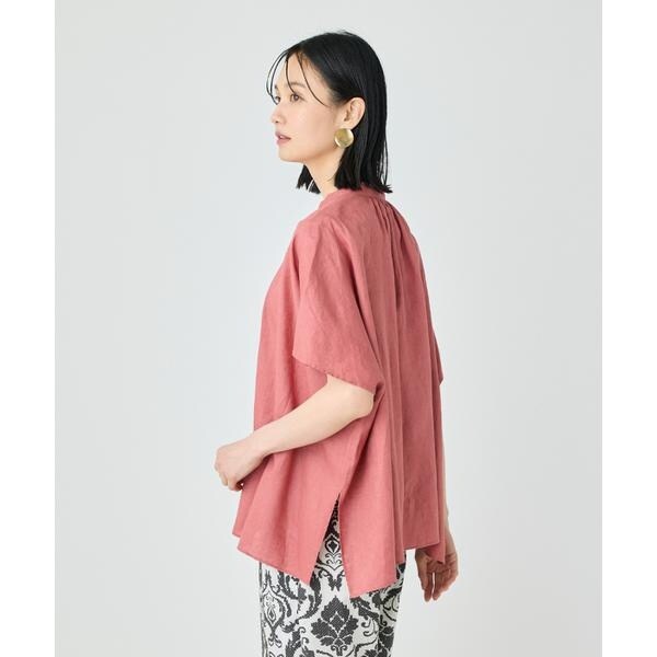 セブンアイディコンセプト（7ID concept）/《大きいサイズ》ポンチョ風バンドカラーブラウス