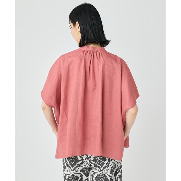 セブンアイディコンセプト（7ID concept）/《大きいサイズ》ポンチョ風バンドカラーブラウス