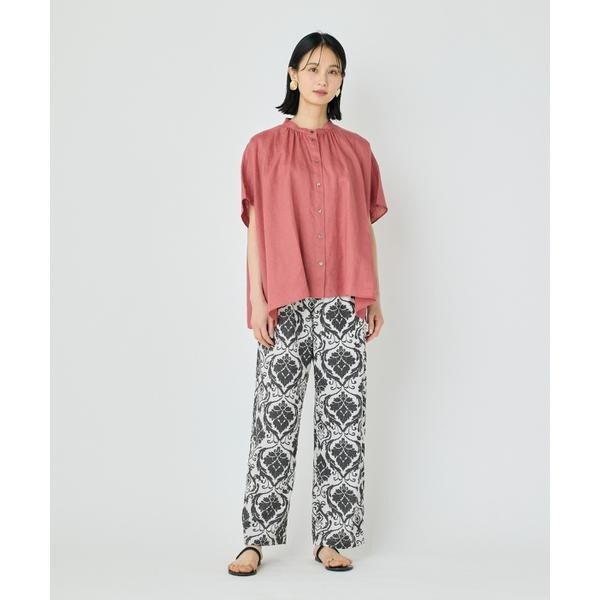 セブンアイディコンセプト（7ID concept）/《大きいサイズ》ポンチョ風バンドカラーブラウス