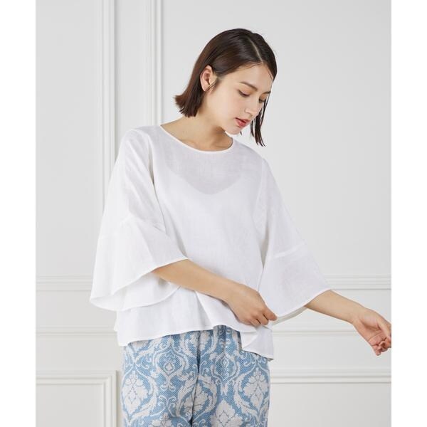 セブンアイディコンセプト（7ID concept）/《大きいサイズ》ボリュームスリーブプルオーバー