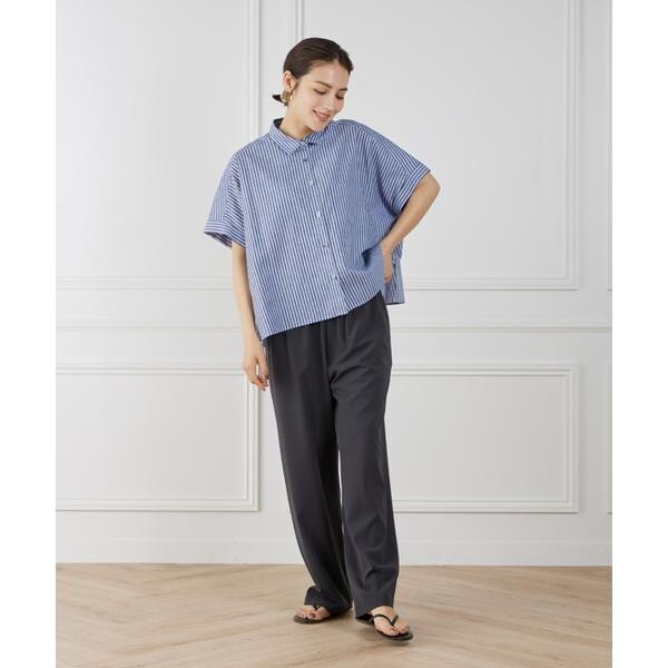 セブンアイディコンセプト（7ID concept）/《大きいサイズ》シャツカラーワイドシルエットシャツ