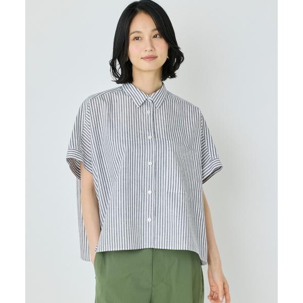 セブンアイディコンセプト（7ID concept）/《大きいサイズ》シャツカラーワイドシルエットシャツ