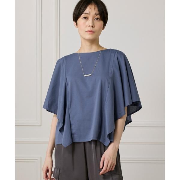 セブンアイディコンセプト（7ID concept）/《大きいサイズ》フレアースリーブカットプルオーバー