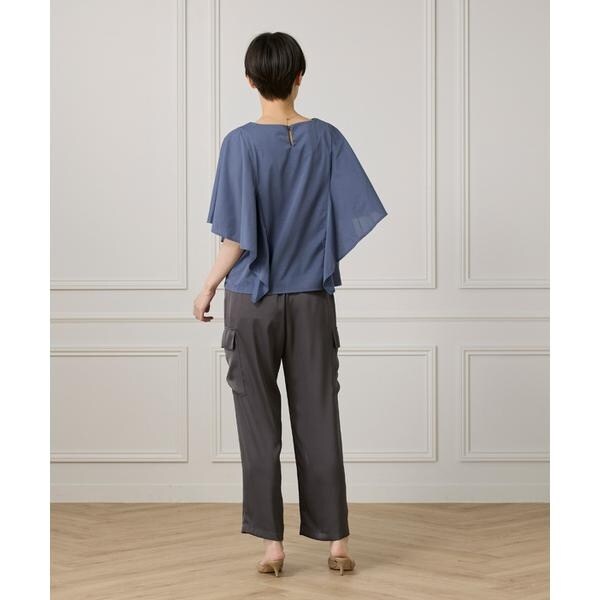 セブンアイディコンセプト（7ID concept）/《大きいサイズ》フレアースリーブカットプルオーバー