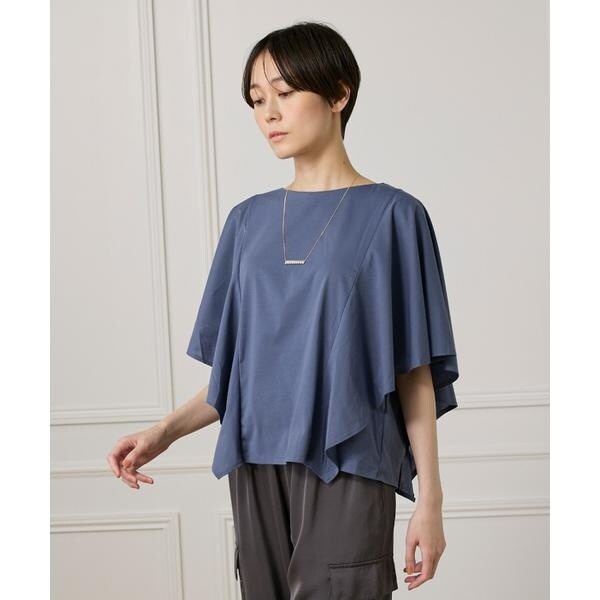 セブンアイディコンセプト（7ID concept）/《大きいサイズ》フレアースリーブカットプルオーバー