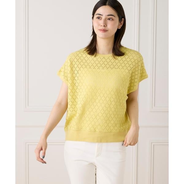 セブンアイディコンセプト（7ID concept）/《大きいサイズ》アイレット天竺カットプルオーバー