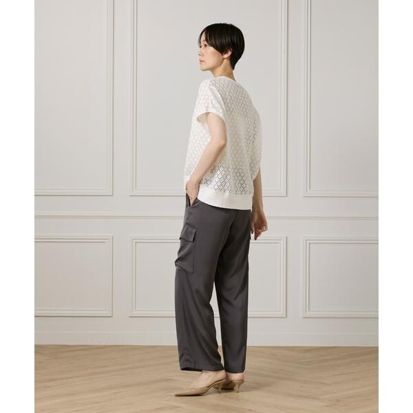 セブンアイディコンセプト（7ID concept）/《大きいサイズ》アイレット天竺カットプルオーバー