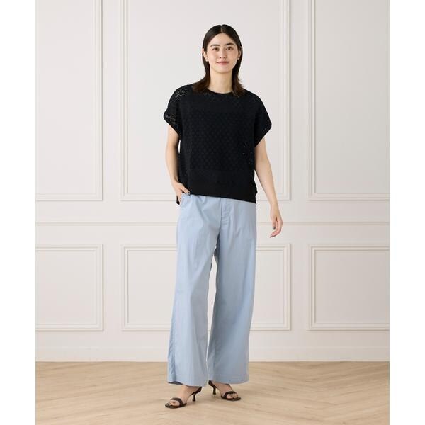 セブンアイディコンセプト（7ID concept）/《大きいサイズ》アイレット天竺カットプルオーバー