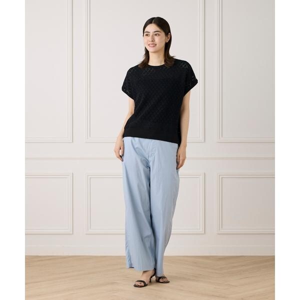 セブンアイディコンセプト（7ID concept）/《大きいサイズ》アイレット天竺カットプルオーバー