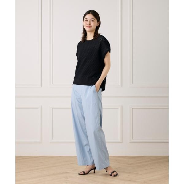 セブンアイディコンセプト（7ID concept）/《大きいサイズ》アイレット天竺カットプルオーバー